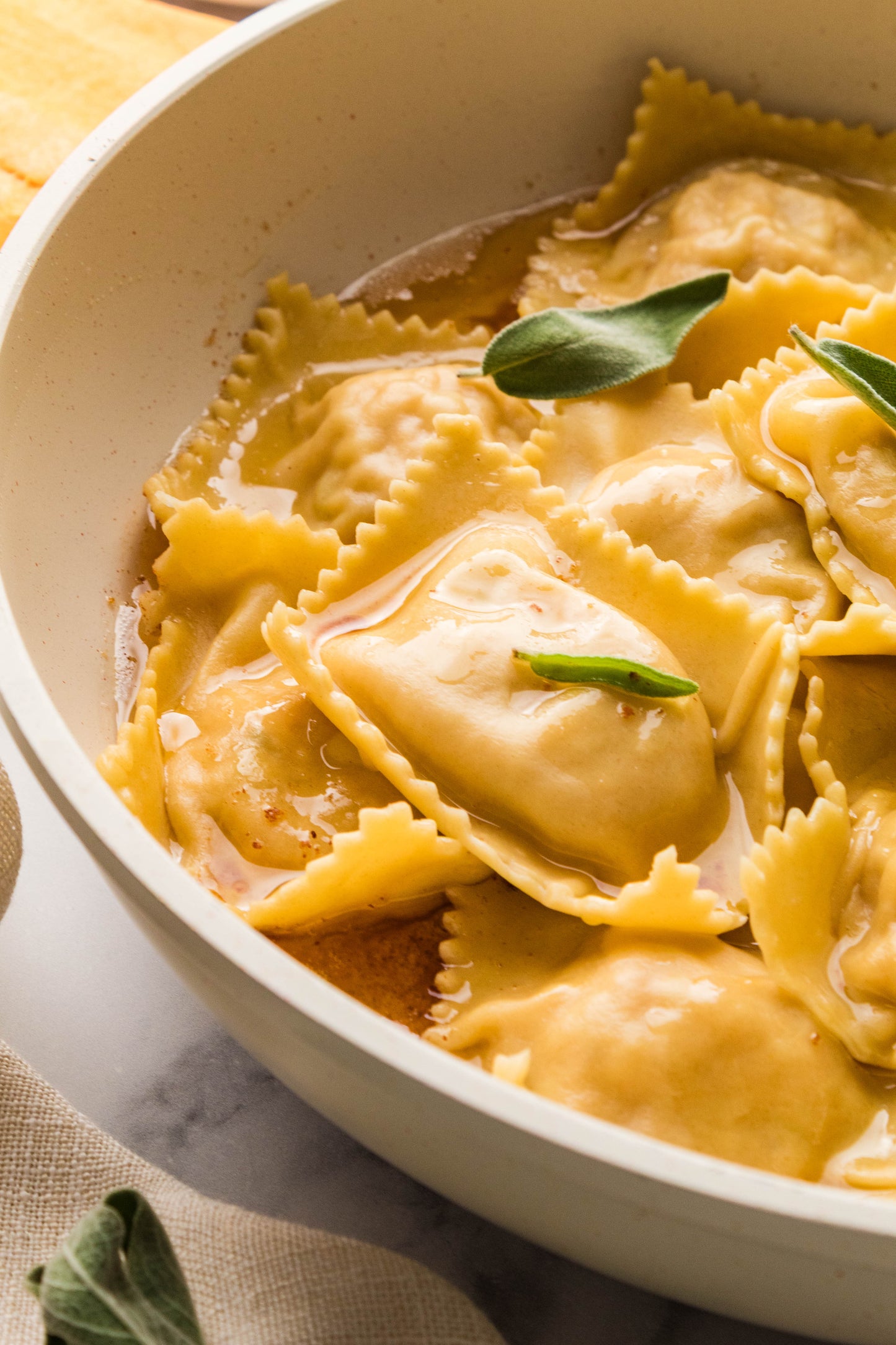 Butternut Squash Ravioli (with easy brown butter sage sauce)