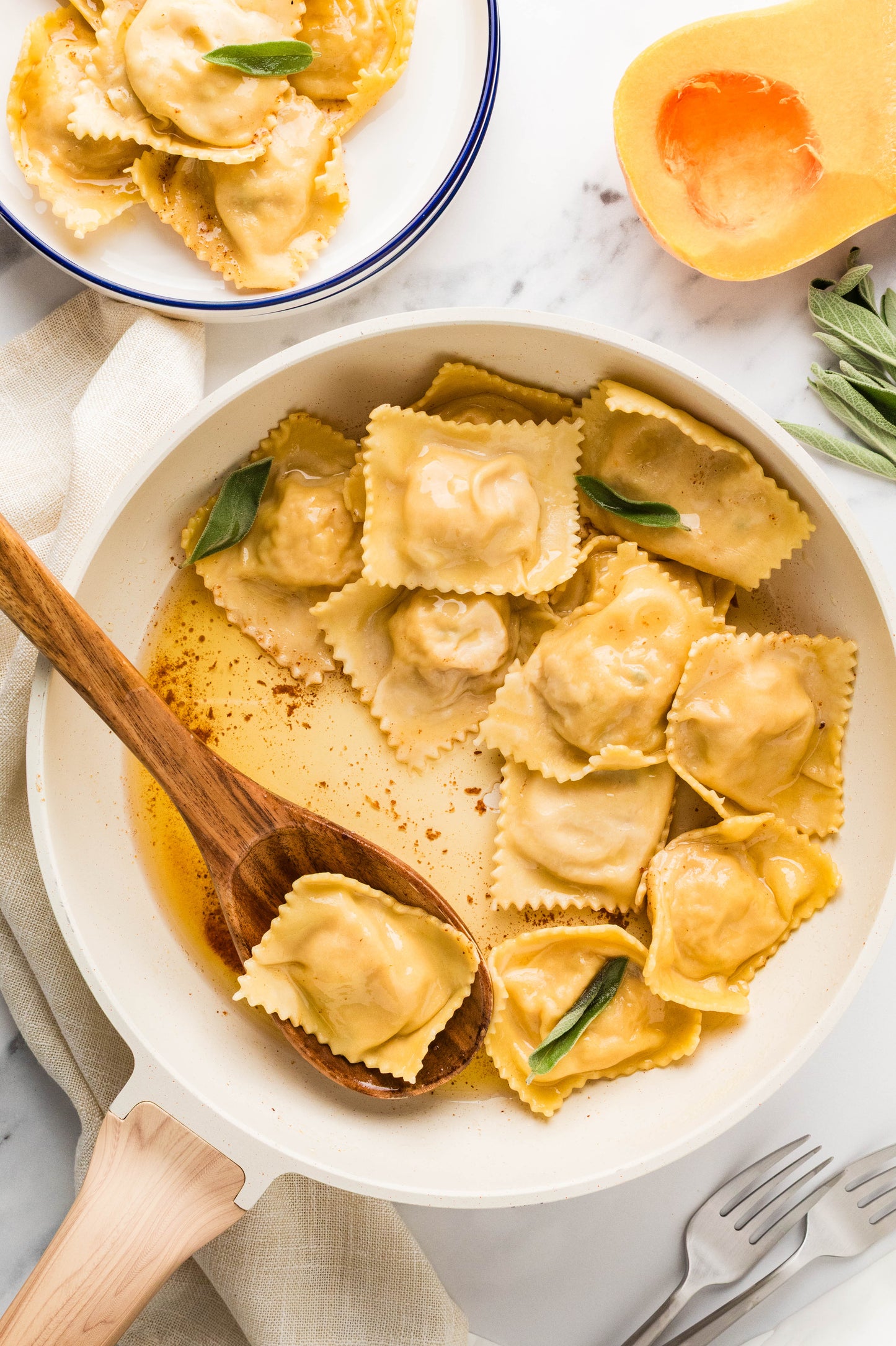 Butternut Squash Ravioli (with easy brown butter sage sauce)